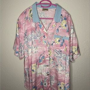 Teddi Pink/Denim Hawaiian Style Shirt